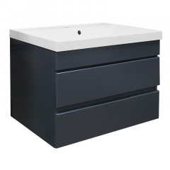 Комплект Azario Тумба Эстима 70/2 695х447х555 подвесная, с раковиной Астория 70, графит (CS00094588)