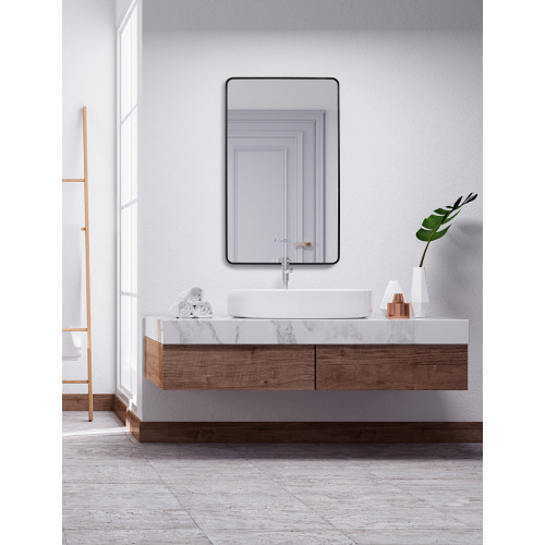 Зеркало AZARIO INCANTO-3 600х1000 часы, подогрев, подсветка с диммером, сенсорный выключатель (LED-00002537)