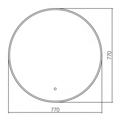 Зеркало AZARIO Плаза D770, c подсветкой и диммером, сенсорный выключатель (ФР-00002131)
