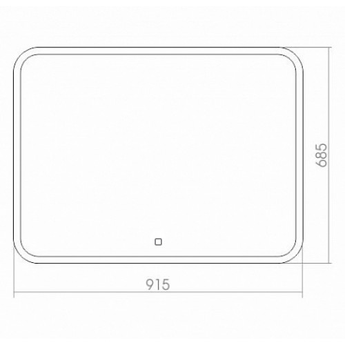 Зеркало AZARIO Стив 915х685, LED-подсветка с диммером, сенсорный выключатель (ФР-00000843)
