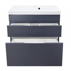 Тумба Azario Эстима 80/2Н напольная БЕЗ РАКОВИНЫ Астория 80 Графит (CS00094552)