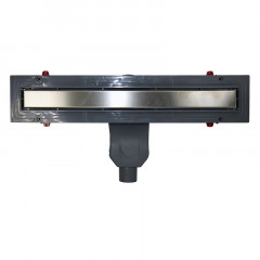 Душевой лоток AZARIO 750 мм с решеткой под плитку (двухсторонняя решетка), выход 50мм, хром матовый (AZ1105-00175)