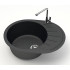 Кухонная мойка AZARIO Light 575х440х215) искусственный мрамор, цвет Черный (CS00079920)