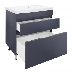 Тумба Azario Эстима 80/2Н напольная БЕЗ РАКОВИНЫ Астория 80 Графит (CS00094552)