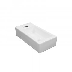 Раковина-чаша Azario 370х185х90 накладная, угловая, подвесная, прямоугольная, белый глянец (AZ-5092L)