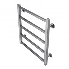 Полотенцесушитель водяной AZARIO ANCONA 500/600 квадрат, 5 секций, нижнее/диагональное подключение, 1/2", хром (AZ75556)