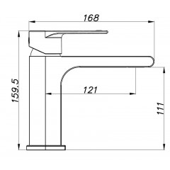 Смеситель для раковины AZARIO DELANO хром (AZ-15844521)