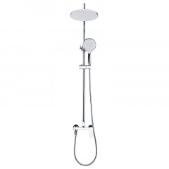 Душевая колонна Azario ARIZONA со смесителем для ванны, с поворотным изливом, круглая, хром (AZ-20R)