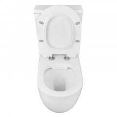 Унитаз-компакт Azario CORSA 630x380x830 напольный, безободковый со смывным механизмом Geberit, бачком и сиденьем микролифт (AZ-2062S-G)