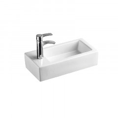 Раковина-чаша Azario 370х185х90 накладная, угловая, подвесная, прямоугольная, белый глянец (AZ-5092L)