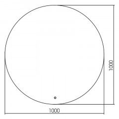 Зеркало AZARIO Саванна D1000 -2 подсветка, сенсорный выключатель с функцие диммера, подогрев, парящая подсветка (LED-00002530)