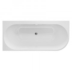 Ванна акриловая Azario LAGO BLANCO 1700х750х580 пристенная, левая, в комплекте с сифоном и металлической рамой (AZ-6724-1CL)