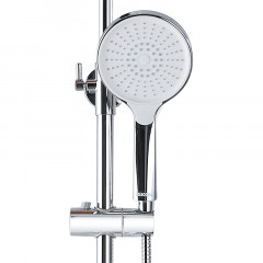 Душевая колонна Azario ARIZONA со смесителем для ванны, с поворотным изливом, круглая, хром (AZ-20R)