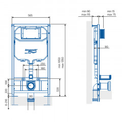 СЕТ: Инсталляция IDROSPANIA TABARCA +унитаз Azario Grado с сиденьем микролифт, без клавиши смыва (40230+AZ-0046N)