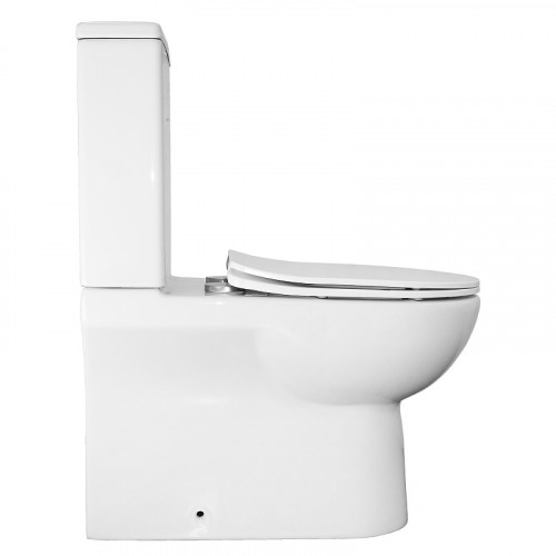 Унитаз-компакт напольный AZARIO Ambra 645x370x815 безободковый, в комплекте с арматурой Geberit и сиденьем микролифт (AZ-848G)