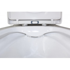 Унитаз-компакт Azario Rise 385х623х792 напольный, безободковый с быстросъемным сиденьем микролифт (AZ-68D)