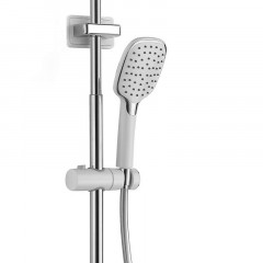 Душевая система AZARIO с поворотным изливом, керамический картридж, хром/белый (AZ-801)