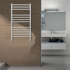 Полотенцесушитель электрический AZARIO ANCONA 500/1000 квадрат, 12 секций, диммер справа, белый (AZ71850W)