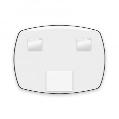 Зеркало AZARIO Mexico 800х600 с подсветкой, сенсорный выключатель с функцией диммера, алюминиевая рамка (AZ-Z-072ALM)