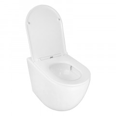 Унитаз приставной Azario Grado 365х570х410 безободковый, смыв "Торнадо", в комплекте с быстросъемным сидением микролифт (AZ-2141D-UQ1)