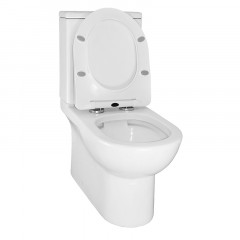 Унитаз-компакт напольный AZARIO Ambra 645x370x815 безободковый, в комплекте с арматурой Geberit и сиденьем микролифт (AZ-848G)