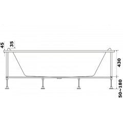 Каркас для ванны Azario Верда 1800х800 (ВРК0001)
