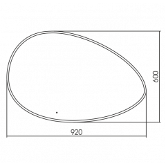 Зеркало AZARIO OMEGA 920*600 c подсветкой и диммером, бесконтактный сенсор (LED-00002556)