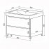 Комплект Тумба Azario LOTOS 80/2 Н 820х475х835 напольная с раковиной Monte 80 (CS00081987)
