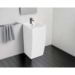 Раковина напольная Azario COMELLA 480х420х830 отдельностоящая прямоугольная, белый (AZ-314)