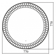 Зеркало AZARIO Армада d770 c подсветкой и диммером, сенсорный выключатель (LED-00002513)