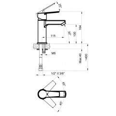 Смеситель для раковины AZARIO ENZO, хром (AZ-15714501)
