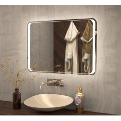 Зеркало AZARIO Valeria 800х600, влагостойкое, c подсветкой и диммером (CS00064487)