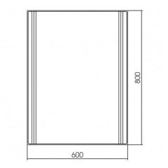 Зеркало AZARIO Aldo 600х800 LED-подсветка, сенсорный выключатель с функцией диммера (LED-00002528)