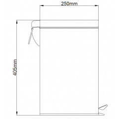 Ведро Azario , Хром (AZ-301-12L)