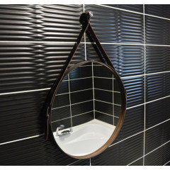 Зеркало AZARIO Капитан D510 коричневая кожа (ФР-00001313)