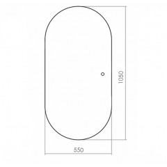 Зеркало AZARIO Viva 550х1050 сенсорный выключатель, универсальное крепление (LED-00002549)