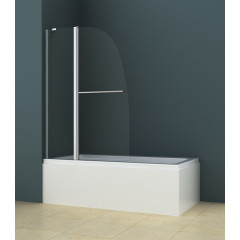 Шторка для ванны складная Azario Boston 100х140 цвет профиля хром (AZ-142TB)