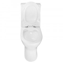 Унитаз-компакт Azario Mist 385х610х800 напольный, безободковый, с быстросъемным сиденьем микролифт (AZ-45)