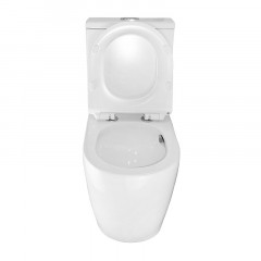 Унитаз-компакт Azario CORSA 630x380x830 напольный, смыв "ТОРНАДО", безободковый с бачком и сиденьем микролифт (AZ-2062Т)