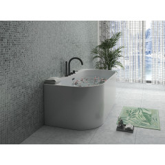 Ванна акриловая Azario BRADFORD 1700х800х580 пристенная, в комплекте с сифоном и металлической рамой (BRA17080)