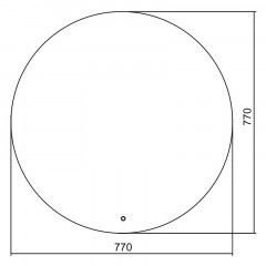 Зеркало AZARIO Savanna - Lite D700 открытая подсветка, сенсорный выключатель с функцией диммера, парящая подсветка (LED-00002635)