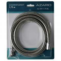 Душевой шланг Azario 175 см металлическая оболочка, хром (AZ-SW-1,75-BL)