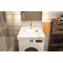 Раковина подвесная Azario Carmen 605х602х85 Белый мрамор (CS00078503)