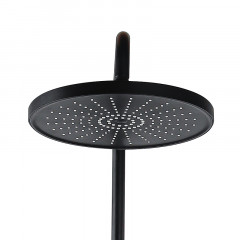 Душевая колонна Azario ARIZONA со смесителем для ванны, с поворотным изливом, круглая, черный (AZ-20BR)