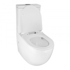 Унитаз-компакт Azario CORSA 630x380x830 напольный, смыв "ТОРНАДО", безободковый с бачком и сиденьем микролифт (AZ-2062Т)