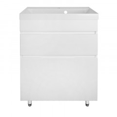 Комплект Azario Тумба Эстима 60/2Н 595х447х850 напольная, с раковиной Астория 60, белый глянцевый (CS00094592)