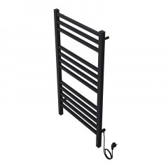 Полотенцесушитель электрический AZARIO ANCONA 500/1000 квадрат, 12 секций, диммер справа, черный (AZ71850B)