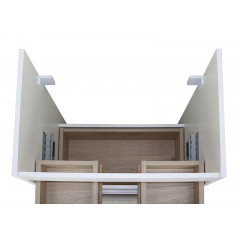 Комплект Тумба Azario Мила 60Н 600х475х860 напольная, с раковиной Tempo 60, белый матовый (CS00091364)