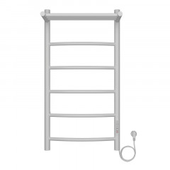 Полотенцесушитель электрический AZARIO VERONA 400/800 5 секций, с полкой, диммер справа, белый (AZ04848PW)