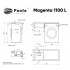 Комплект тумба с раковиной AZARIO Magenta 110 левая под стиральную машину (46) белая (CS00078394)
